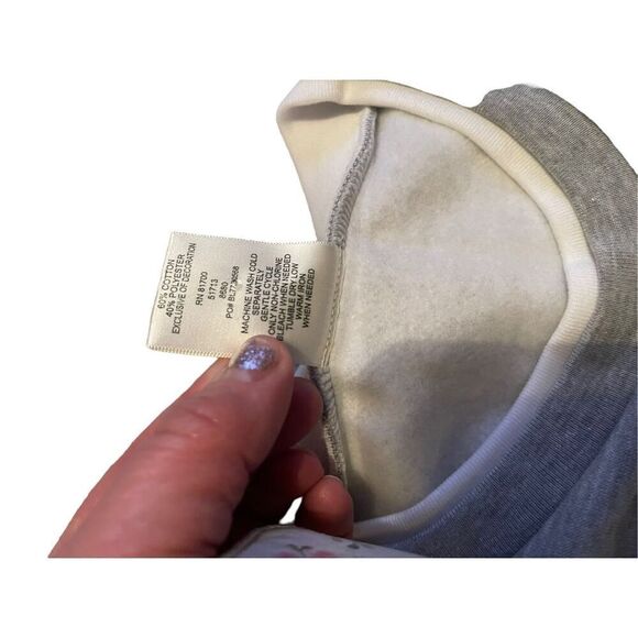 Blair Women's Embroidered Crewneck Long Sleeve Pullover Sweatshirt Gray Large - Picture 5 of 13